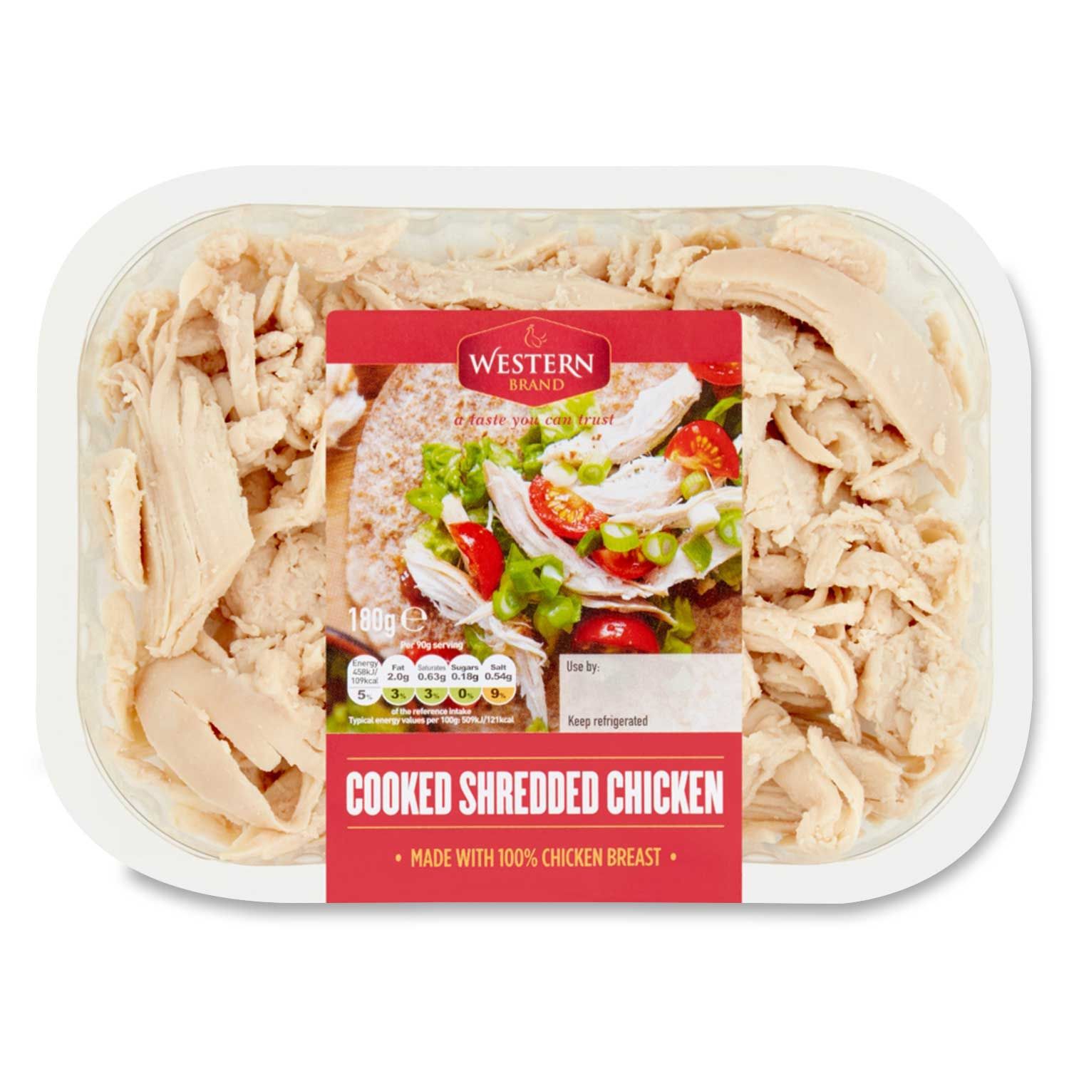 Cooked Shredded Chicken 180g Western Brand